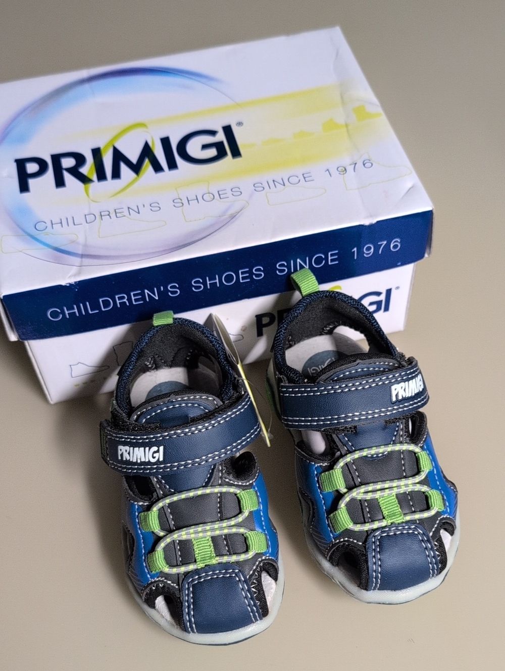 Primigi Navy and Green Baby Boy Sandals